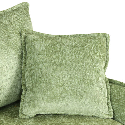 Sleeper sectional cushions green boucle fabric by HouseOfZazla close-up texture on Tampa Home & Garden Store