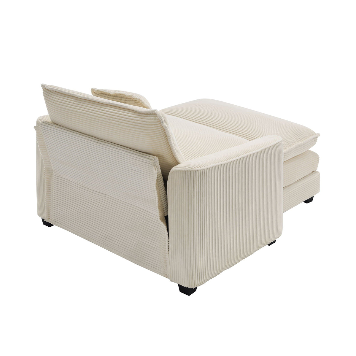 Classic Modern Deep Seat Chair and Footstool Set