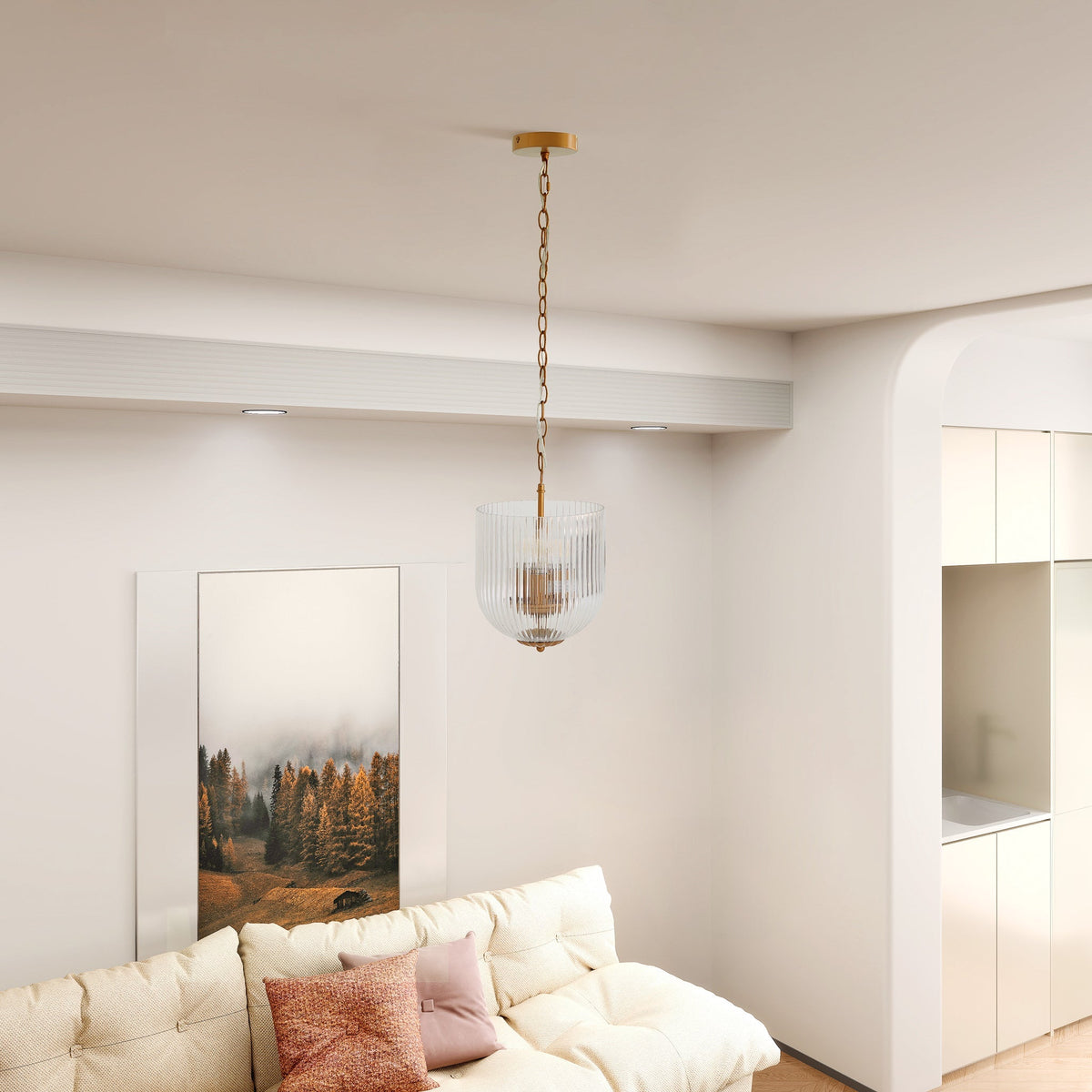 Garnet Pendant Lamp Coarse pendant light with glass shade brass chain by HouseOfZazla on Tampa Home & Garden Store