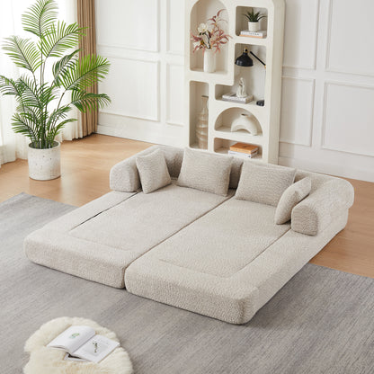 Soft Chenille and Convertible Sleeper Sofa Set