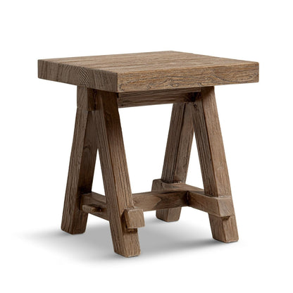 Trestle coffee table in solid reclaimed elm, dark brown finish, HouseOfZazla on Tampa Home & Garden Store
