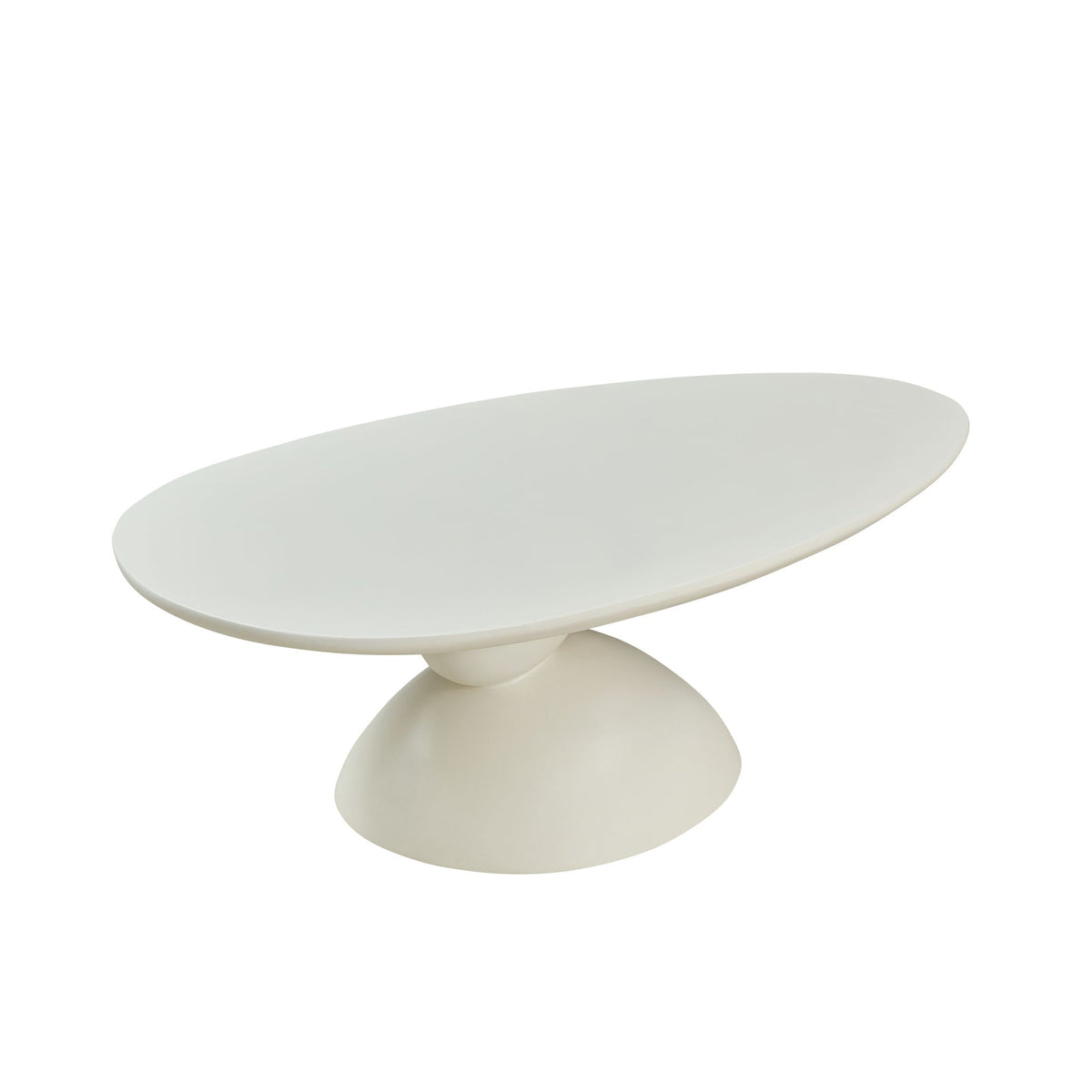 Lucky Stone Shaped End Table with Sculptural Base in white by HouseOfZazla on Tampa Home & Garden Store