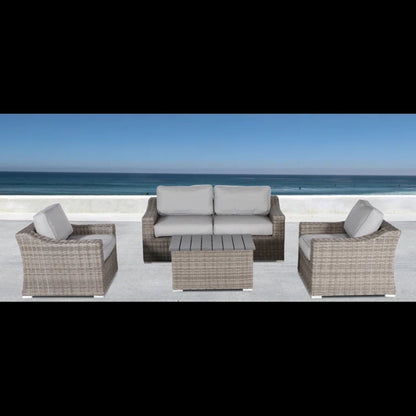 Durable Aluminum Wicker Sofa and Cushions