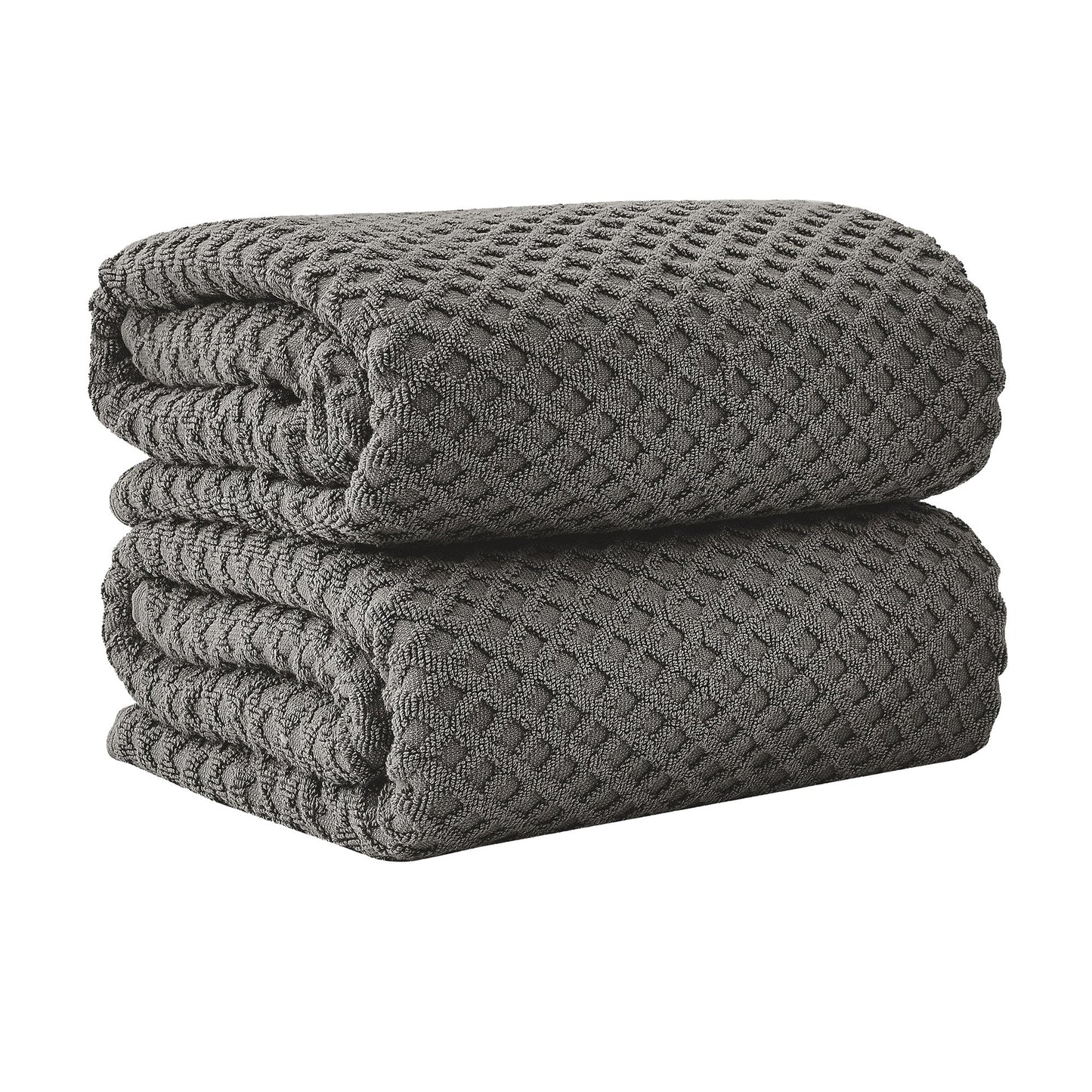 Cotton Diamond Waffle Weave Bath Towel Set
