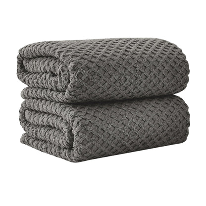 Cotton Diamond Waffle Weave Bath Towel Set