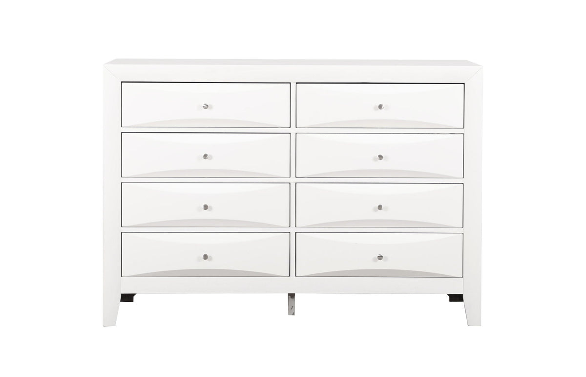 Marilla dresser with molded resin fronts in white, 8-drawer configuration by HouseOfZazla on Tampa Home & Garden Store