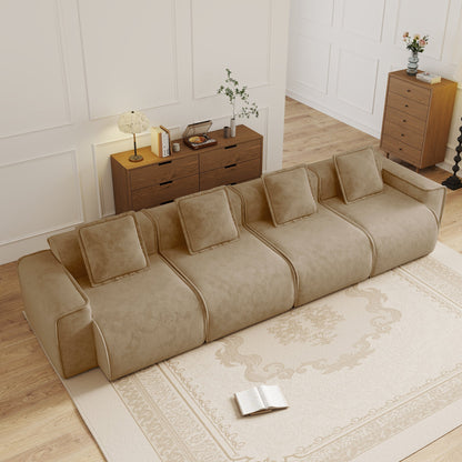 Four Seat Modular Velvet Sofa and Deep Seating