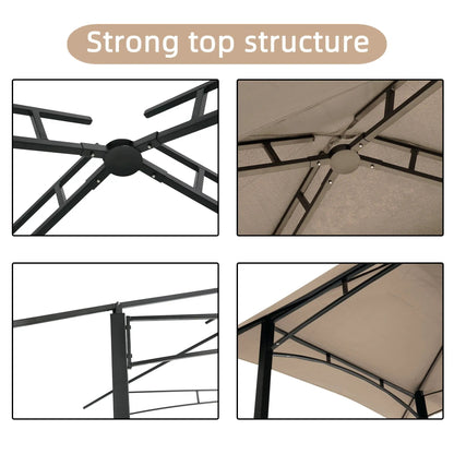 Outdoor Grill Gazebo and Double Tier Canopy
