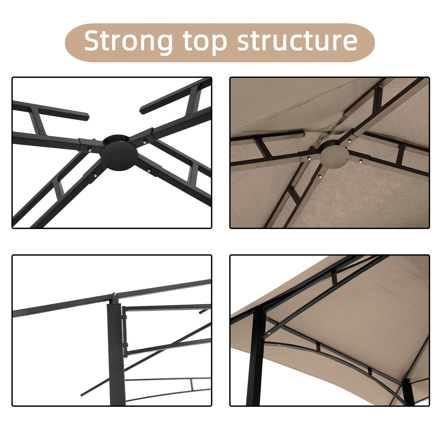 Outdoor Grill Gazebo and Steel Frame Canopy
