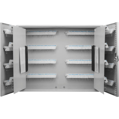 Adjustable key cabinet with lock, wall-mounted organizer with numbered blue key tags on Tampa Home & Garden Store