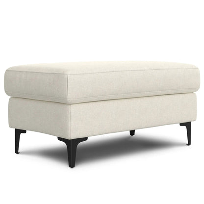 Ava Mid Century Sofa with Ottoman Set in Fabric