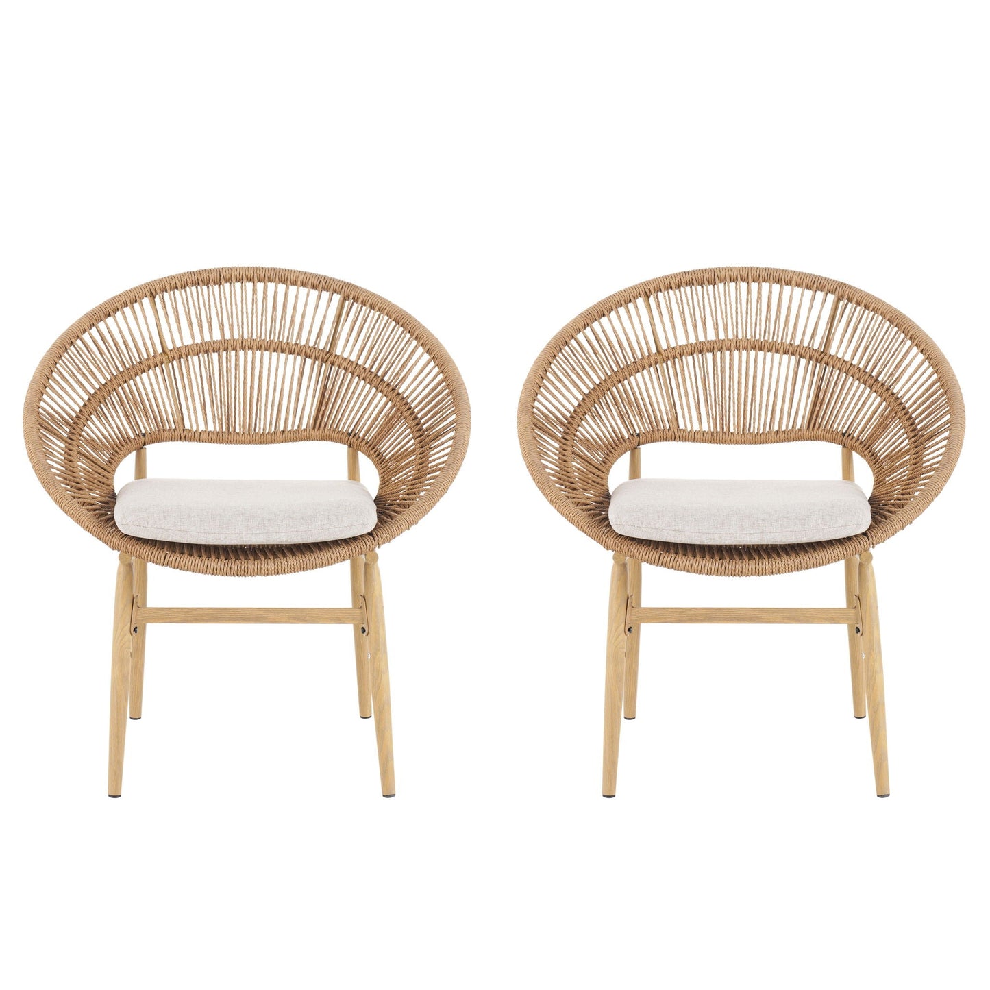 Cyril Rustic Modern Outdoor Papasan Dining Chair