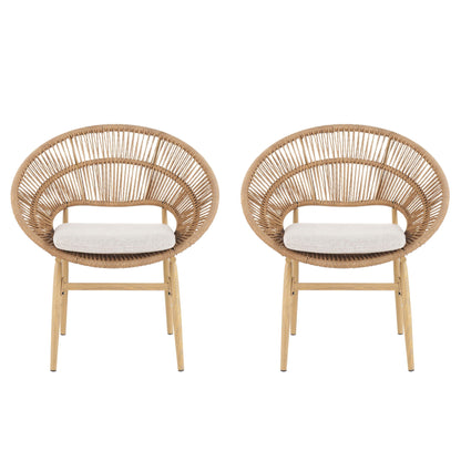 Cyril Rustic Modern Outdoor Papasan Dining Chair