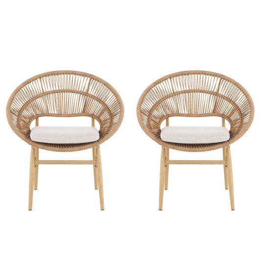 Cyril Rustic Modern Outdoor Papasan Dining Chair
