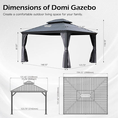 11 X 13 Ft Outdoor Gazebo and a Steel Cover