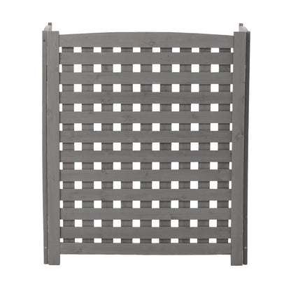 Three Wooden Fences and Outdoor AC Privacy