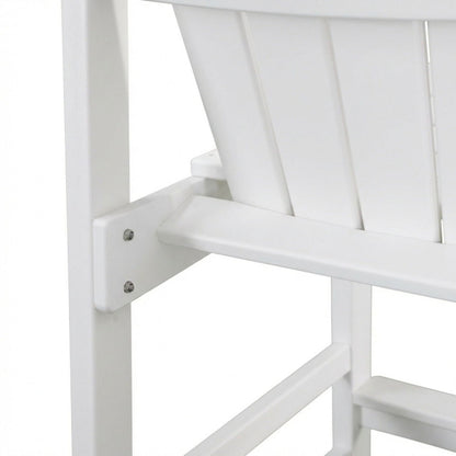 White Bar Height Adirondack Chair and Cup Holder