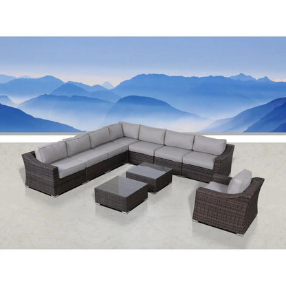 Outdoor Wicker Conversation Set With Cushions