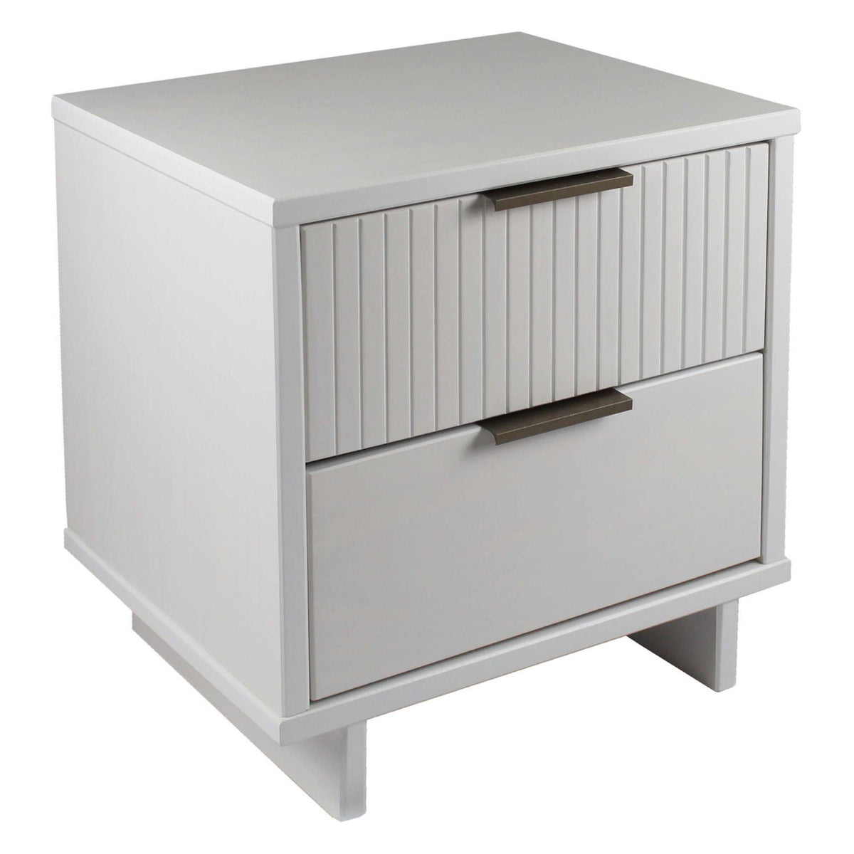 Granville Nightstand white solid wood accent, 2-drawer, by HouseOfZazla on Tampa Home & Garden Store