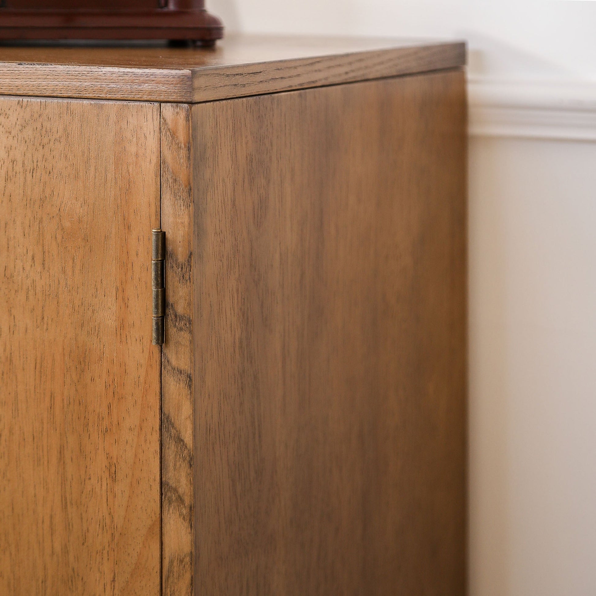 Rustic hand-carved wooden 2-door cabinet, brown finish, HouseOfZazla accent furniture on Tampa Home & Garden Store