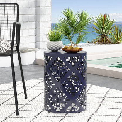 Modern Metal Outdoor End Table For The Patio