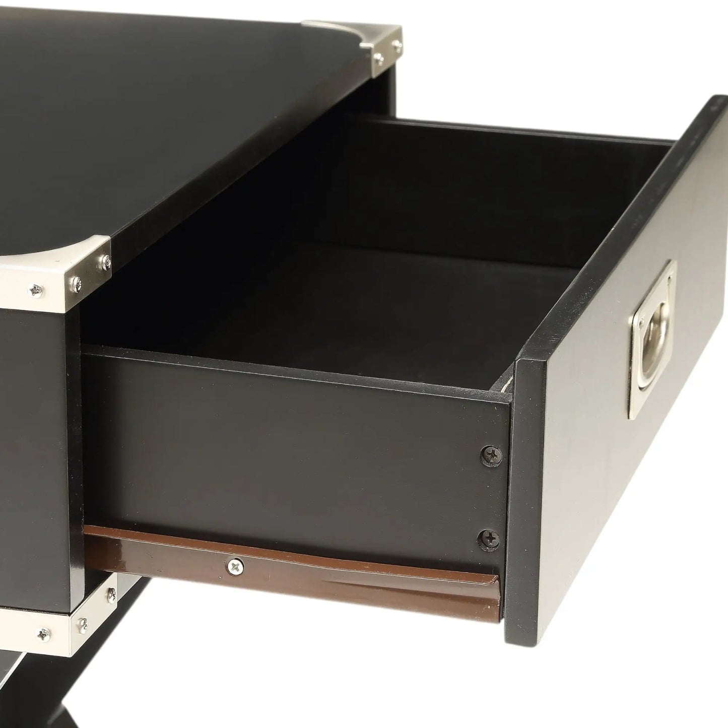 Babs Accent Table with Drawer Square Wooden Top