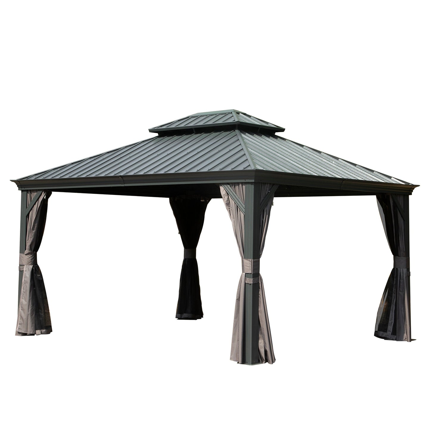 10x12 Outdoor Hardtop Gazebo and Aluminum Frame