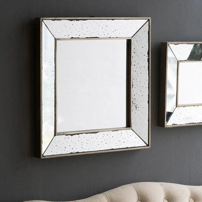 Distressed Accent Mirror by Unique Piece Furniture, framed wall mirror with speckled finish on Tampa Home & Garden Store