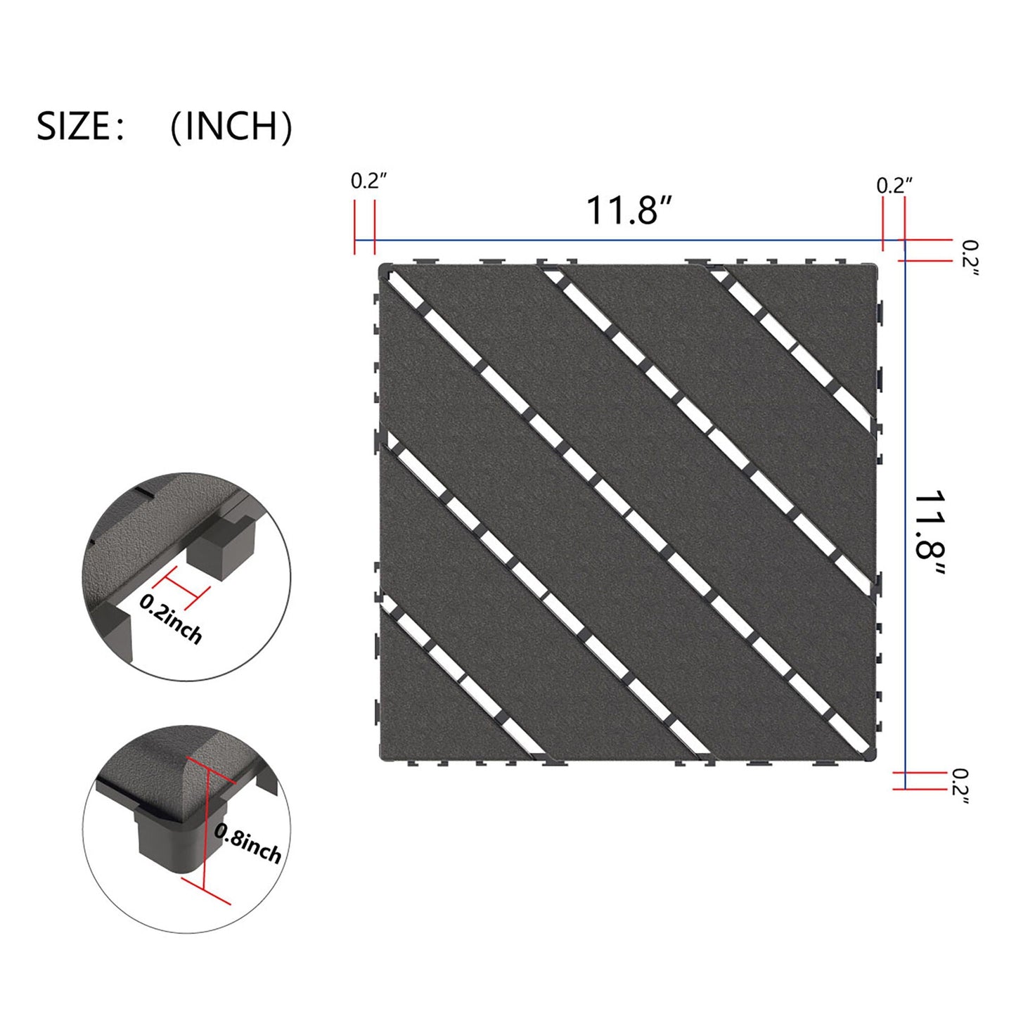 Durable Plastic Interlock Deck Tiles For a Home