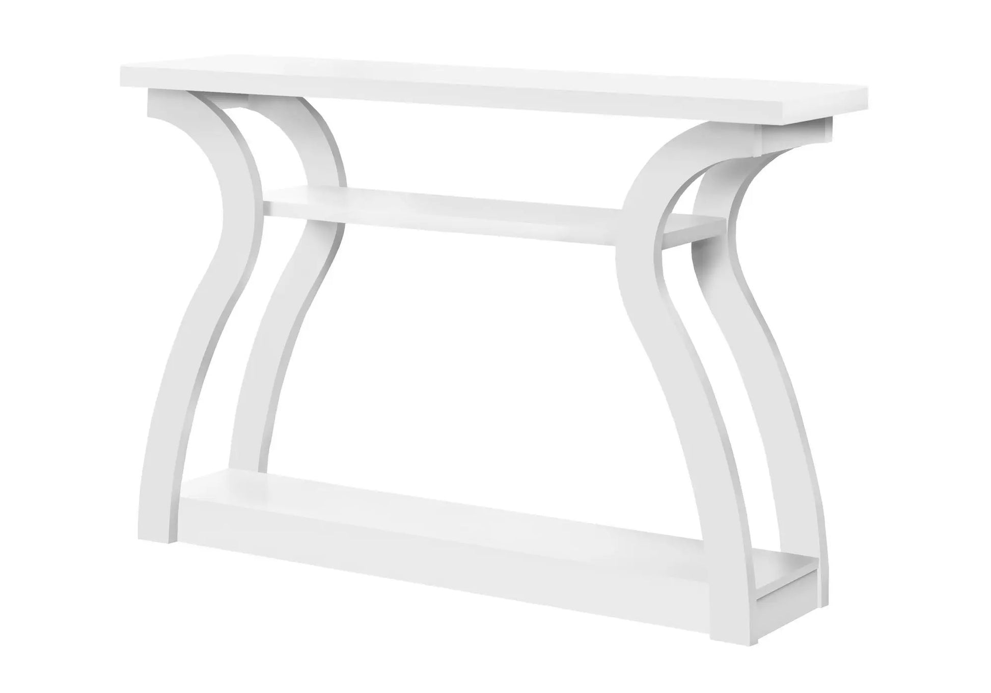 Accent Console Table for entryway with unique curved legs in white by Unique Piece Furniture on Tampa Home & Garden Store