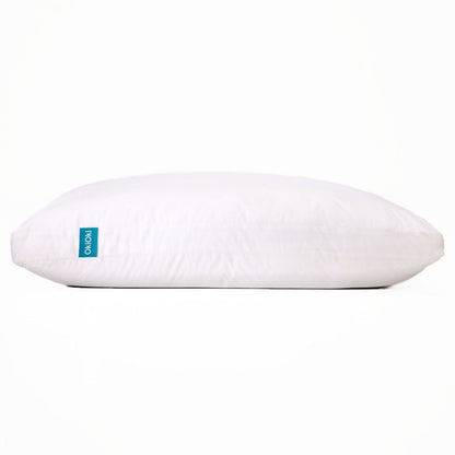 Premium down-alternative bed pillow white with teal tag and hypoallergenic fill on Tampa Home & Garden Store