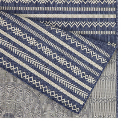 Sunshine Indoor and Outdoor Blue Area Rug