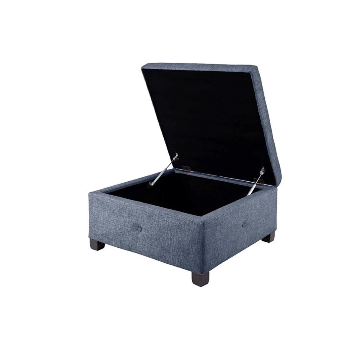 Aspen ottoman storage with soft-close lid, grey fabric upholstery, Unique Piece Furniture on Tampa Home & Garden Store