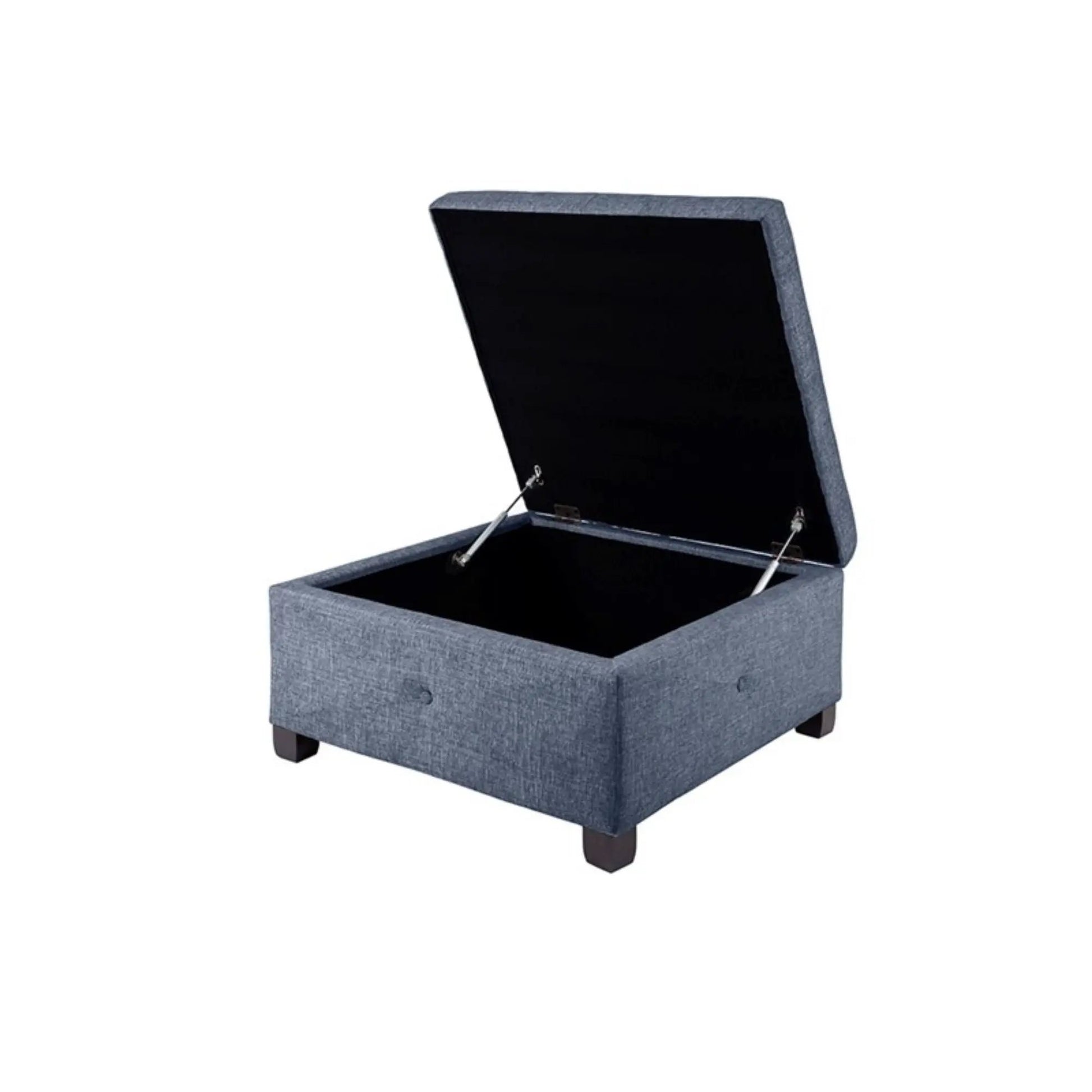 Aspen ottoman storage with soft-close lid, grey fabric upholstery, Unique Piece Furniture on Tampa Home & Garden Store
