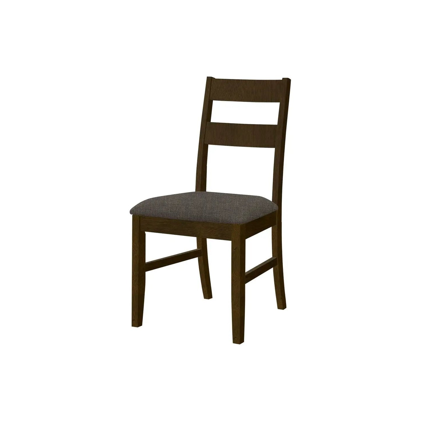 Dining chair set, brown upholstered seat on dark wood frame, 2-pack by Unique Piece Furniture on Tampa Home & Garden Store