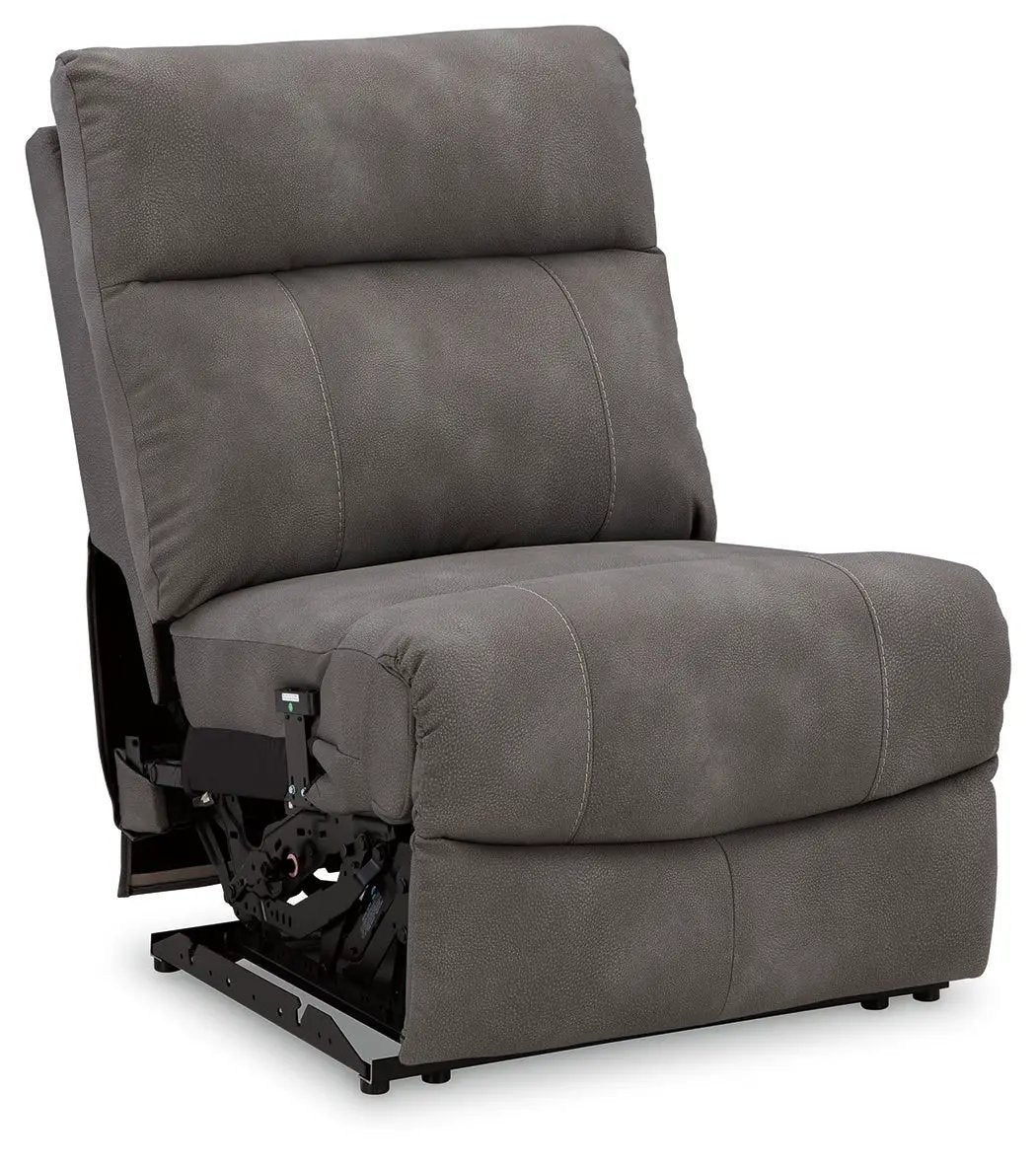 Next-Gen Durapella reclining sectional by Unique Piece Furniture in gray textured fabric on Tampa Home & Garden Store