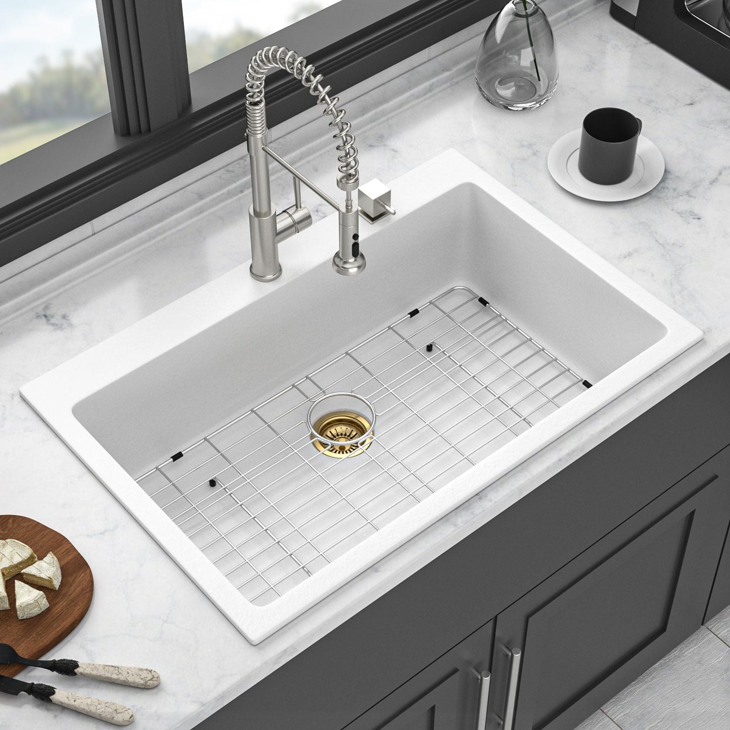 Quartz and Granite Composite Kitchen Sink