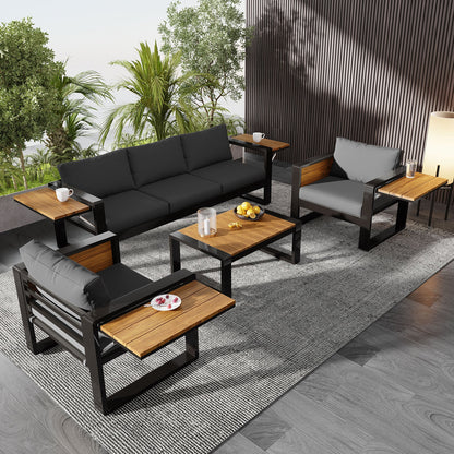 Aluminum Five Seater Sofa and Chair Patio Set