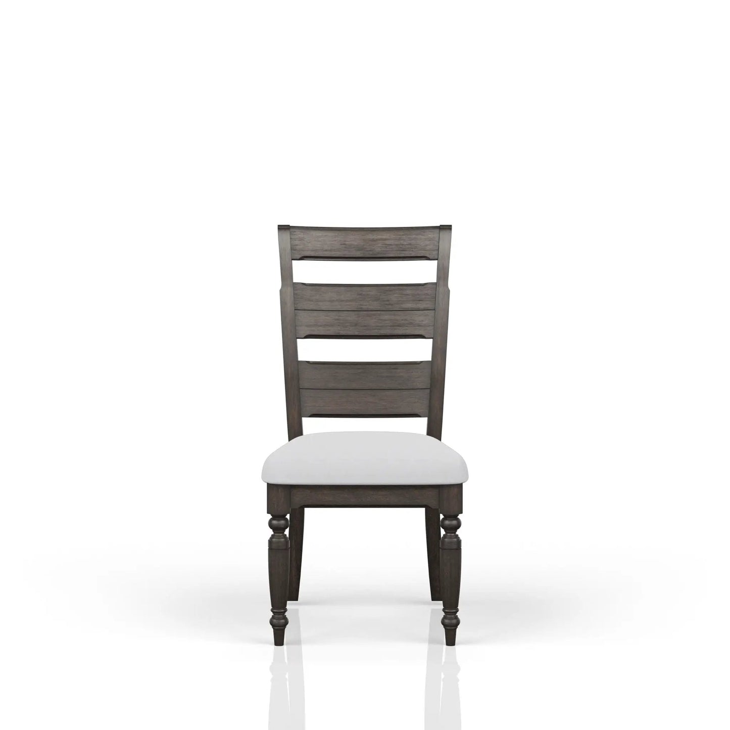 Upholstered Ladderback Side Chair Set of 2 Coffee