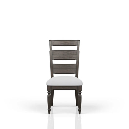 Upholstered Ladderback Side Chair Set of 2 Coffee