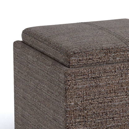 Rockwood Upholstered Cube Ottoman with Tray