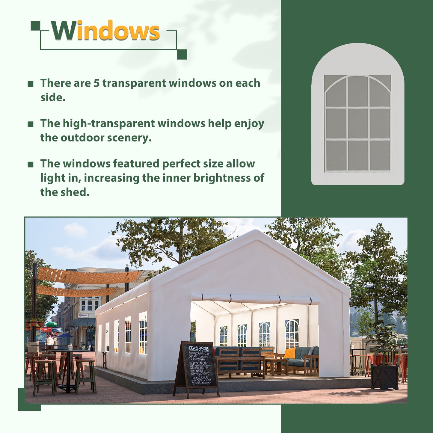 16x32 ft party canopy tent by HouseOfZazla with removable sidewalls, white outdoor canopy on Tampa Home & Garden Store