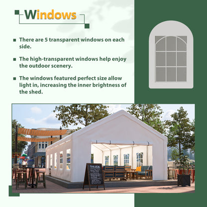 16x32 ft party canopy tent by HouseOfZazla with removable sidewalls, white outdoor canopy on Tampa Home & Garden Store