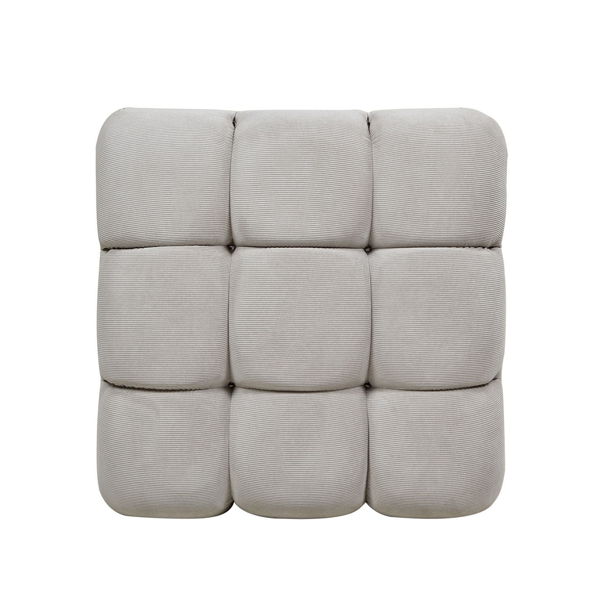 Bubble Modular Modern Cocktail Ottoman beige fabric cubes with high-density foam, 9-piece set on Tampa Home & Garden Store