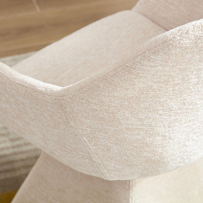 Beige velvet upholstery fabric close-up for accent chair on Tampa Home & Garden Store