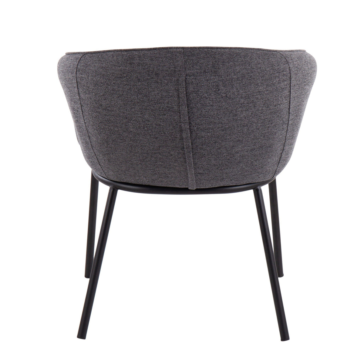 Contemporary side chair padded charcoal fabric seat with black metal frame kids' chair on Tampa Home & Garden Store