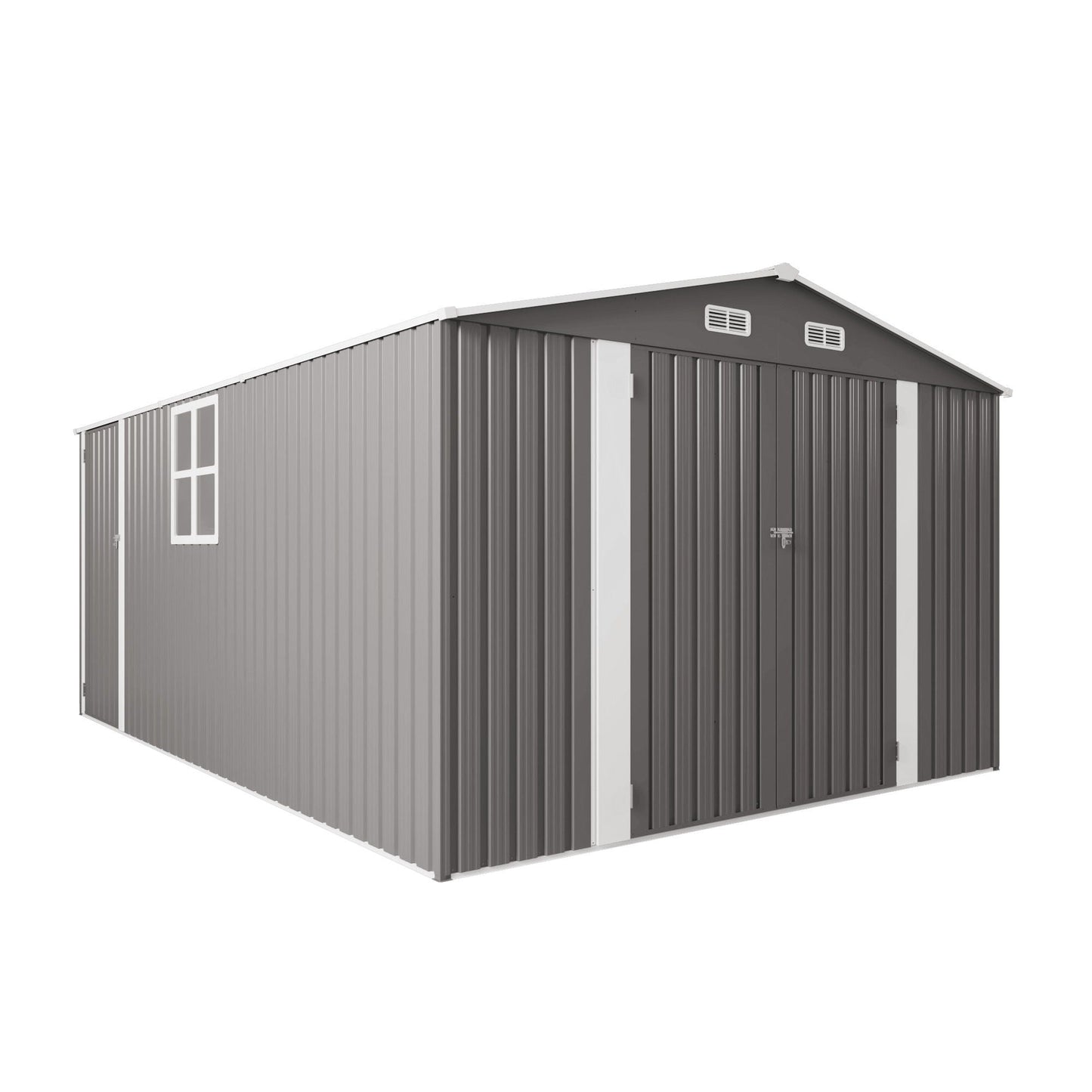 Outdoor Metal Storage Shed With Lockable Doors