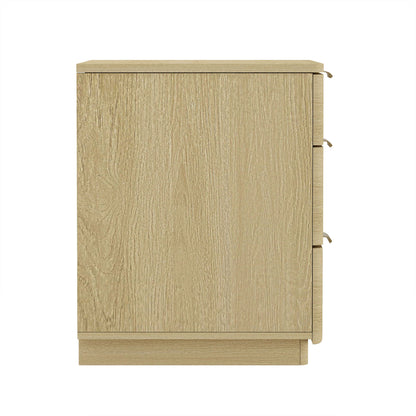 Oak 3-drawer nightstand with modern design, HouseOfZazla Payton on Tampa Home & Garden Store