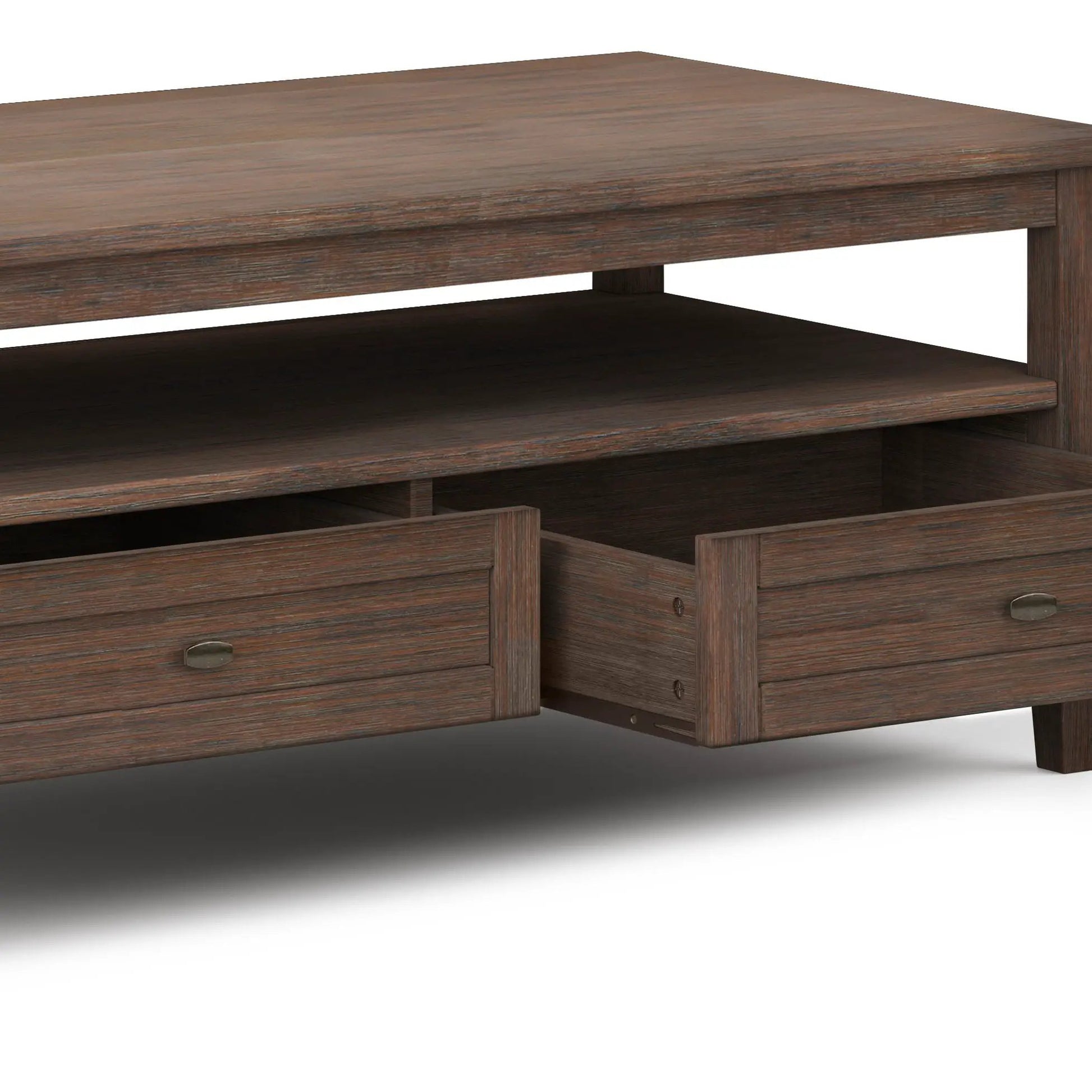 Warm Shaker coffee table in wood with grain and shelf Unique Piece Furniture on Tampa Home & Garden Store