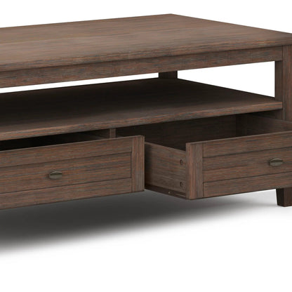 Warm Shaker coffee table in wood with grain and shelf Unique Piece Furniture on Tampa Home & Garden Store